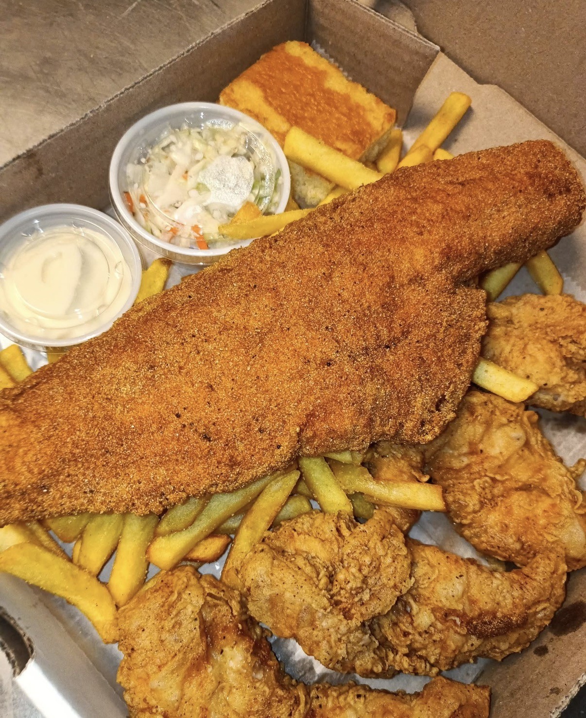 Fish and chicken dinner
